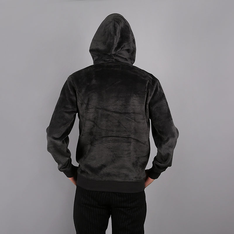 мужская серая толстовка Stussy Pile Fleece Hood 118301-black - цена, описание, фото 3